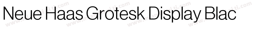 Neue Haas Grotesk Display Black字体转换